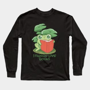 I froggin' love books! Long Sleeve T-Shirt